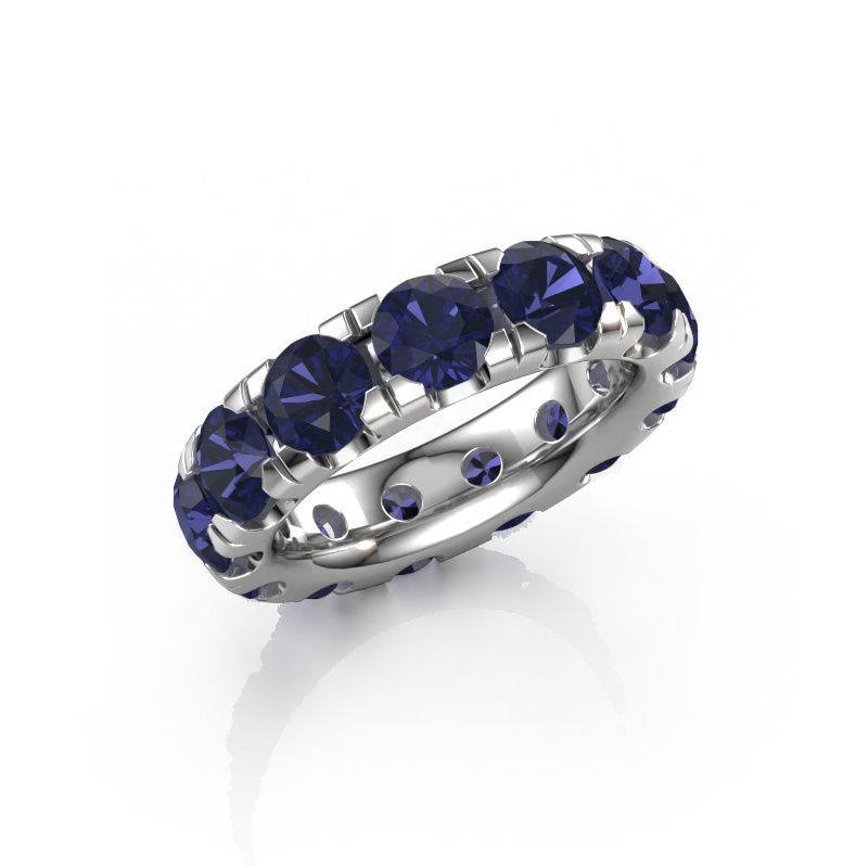 Aanschuifring Jackie 5.0 585 witgoud saffier 5 mm