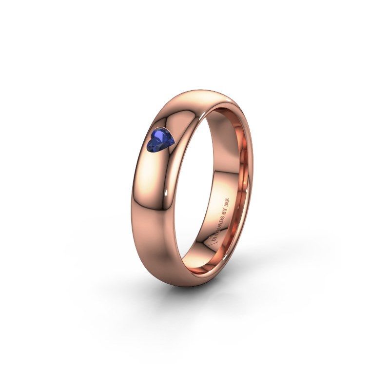 Image of Friendship ring WH0101L35BPHRT<br/>585 rose gold ±5x2 mm<br/>Sapphire