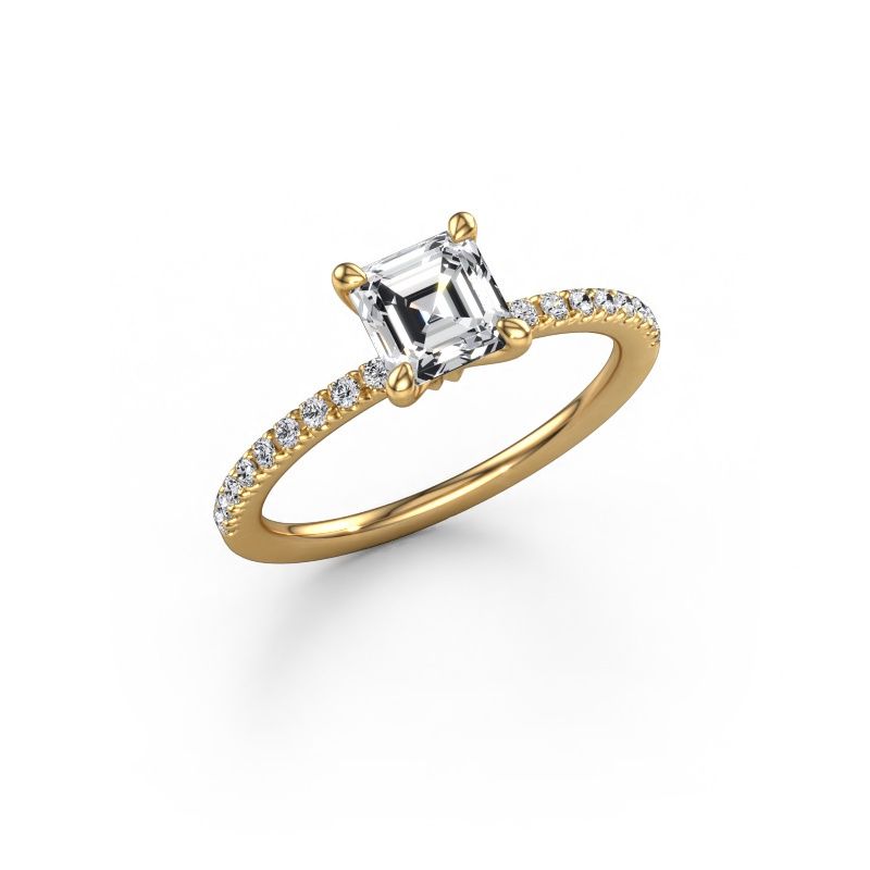 Engagement ring Crystal ASSC 2 585 gold lab grown diamond 1.18 crt