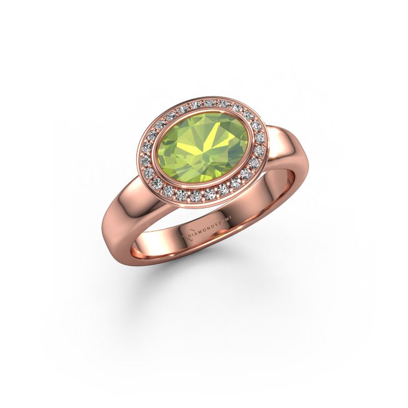 Ring Salena 585 rose gold peridot 8x6 mm