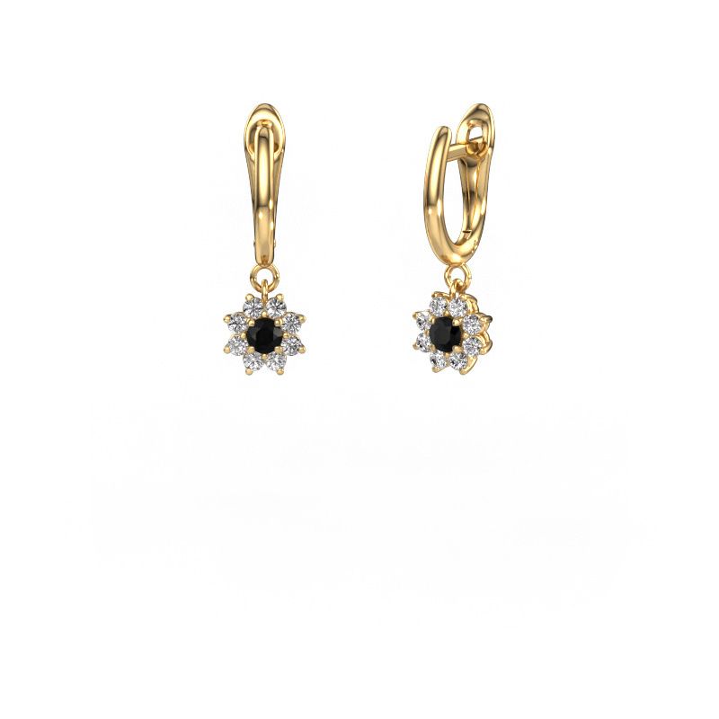 Pendants d'oreilles Camille 1 585 or jaune diamant noir 0.56 crt