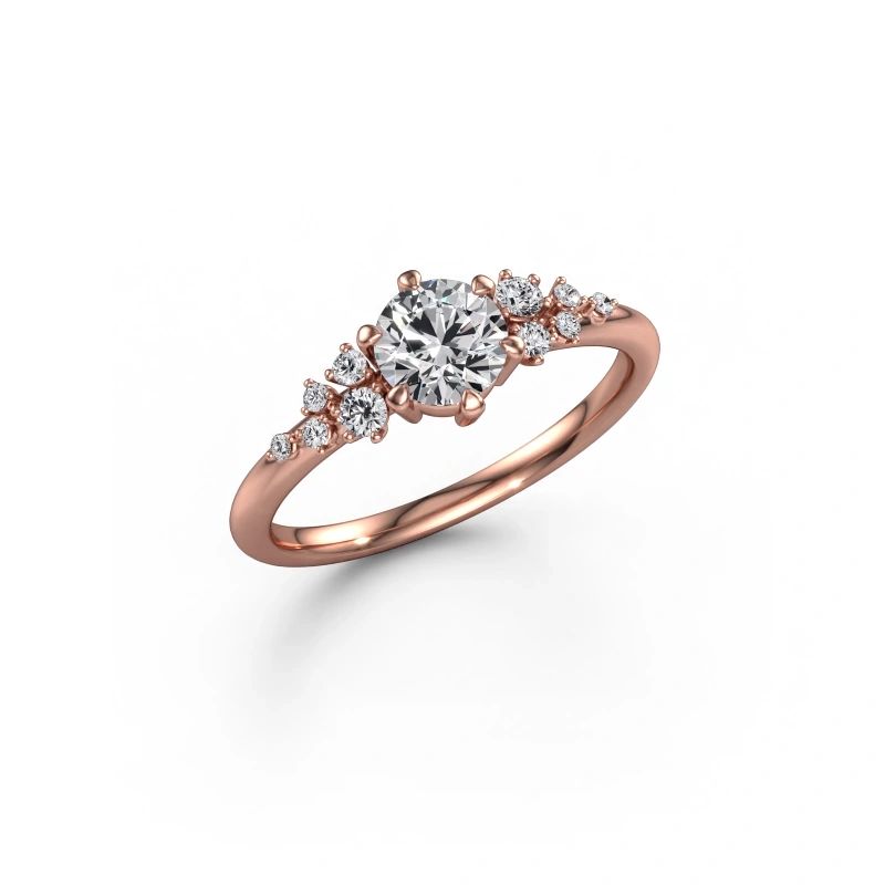 Ring Royce RND 585 rosé goud diamant 0.733 crt