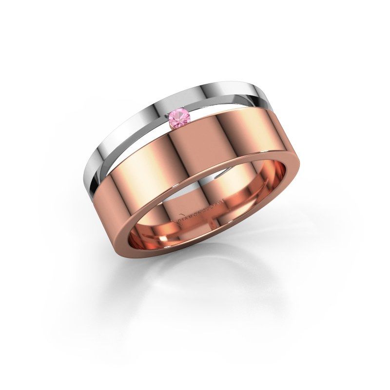 Afbeelding van Ring angie<br/>585 rosé goud<br/>Roze saffier 2 mm