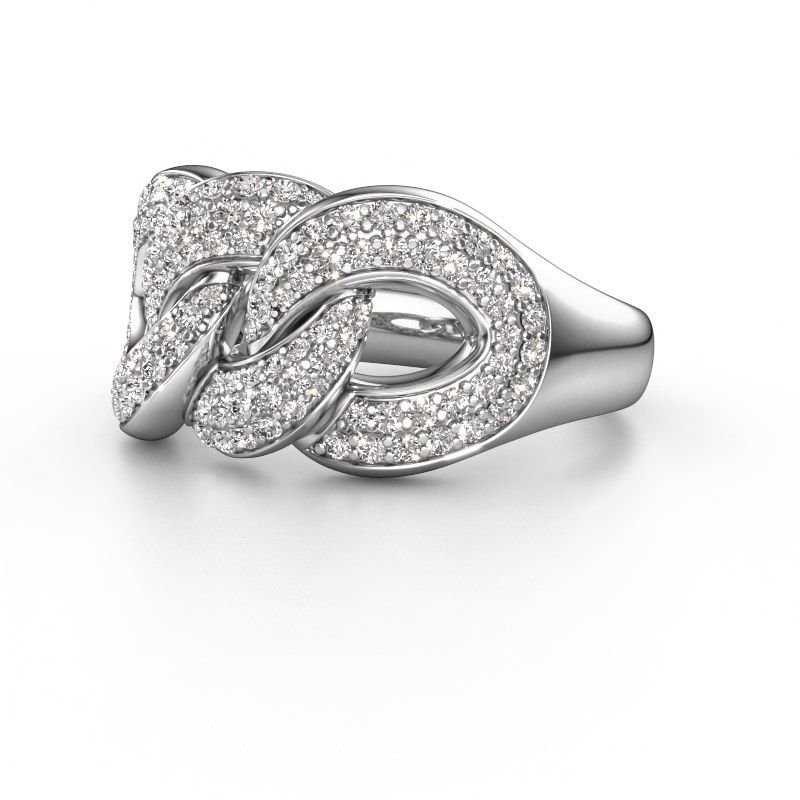 Afbeelding van Ring Kylie 3 11mm<br/>950 platina<br/>Diamant 0.78 crt