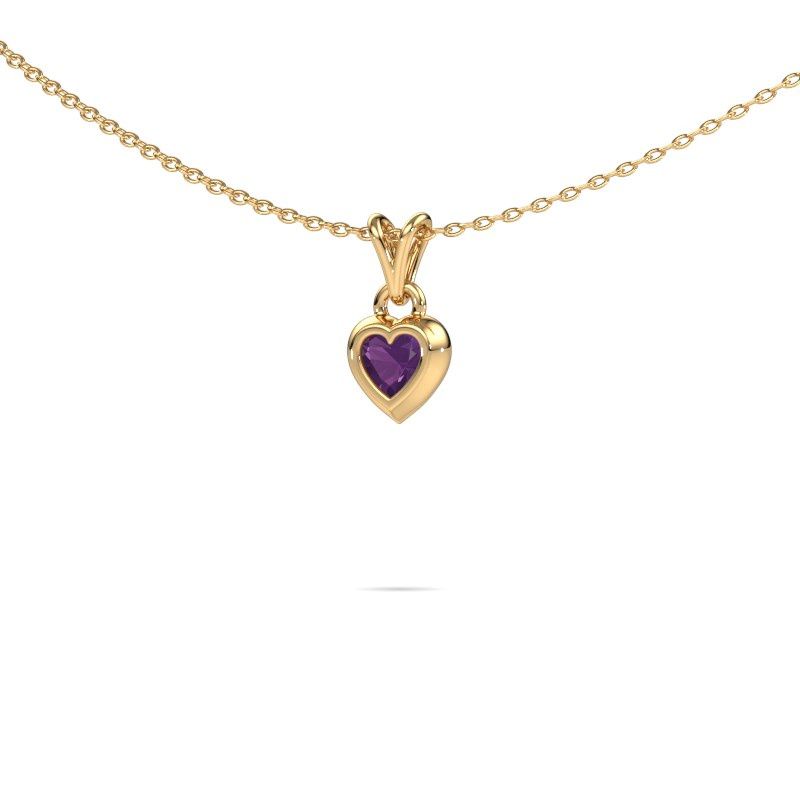 Pendant Charlotte Heart 585 gold amethyst 4 mm