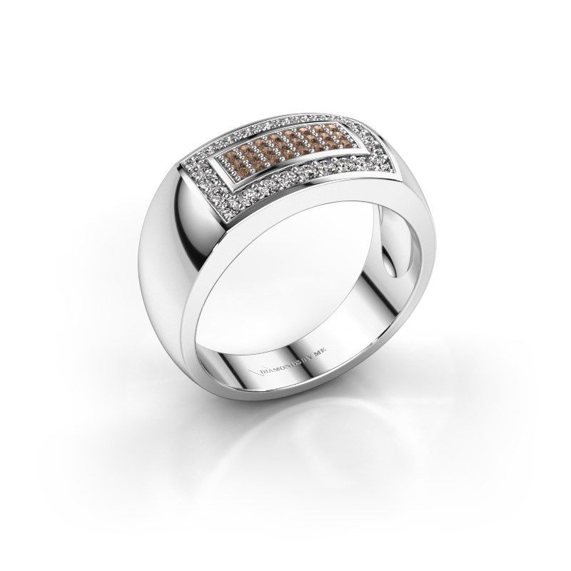 Image de Bague pour homme Lorenzo<br/>950 platine<br/>Diamant brun 0.52 crt