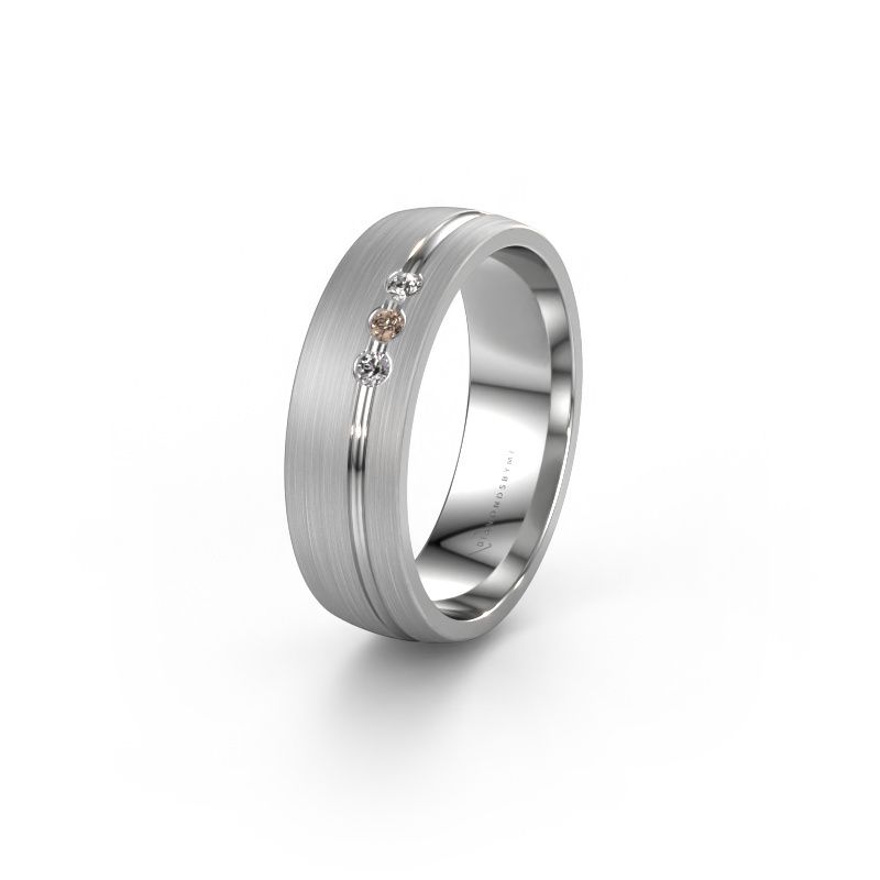 Alliance WH0322L25AM 950 platine diamant brun ±6x1.7 mm