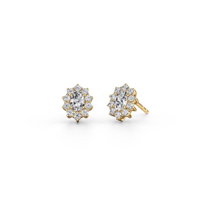 Earrings Leesa 585 gold lab grown diamond 1.40 crt