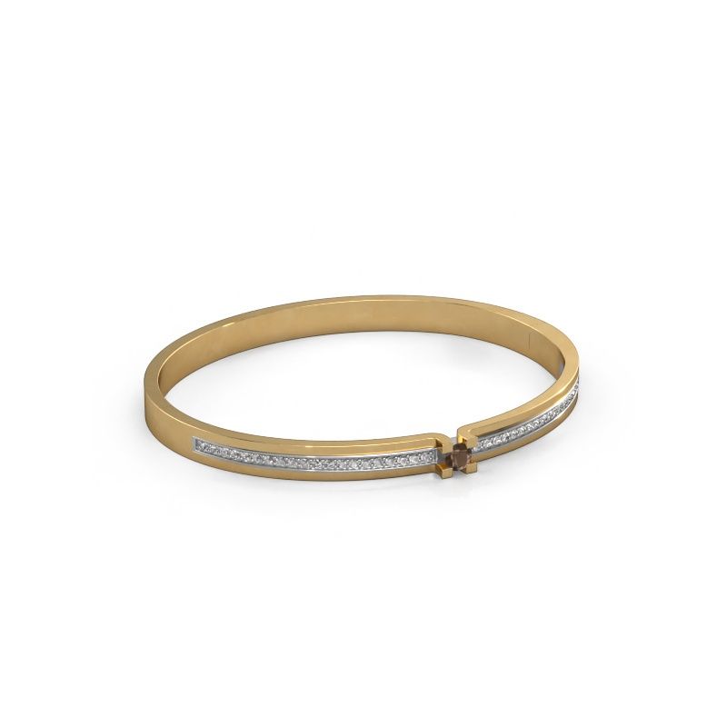 Bracelet Myrthe 585 gold smokey quartz 4 mm