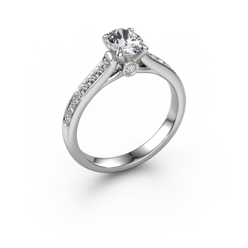 Engagement ring Valorie ovl 2 585 white gold diamond 0.70 crt