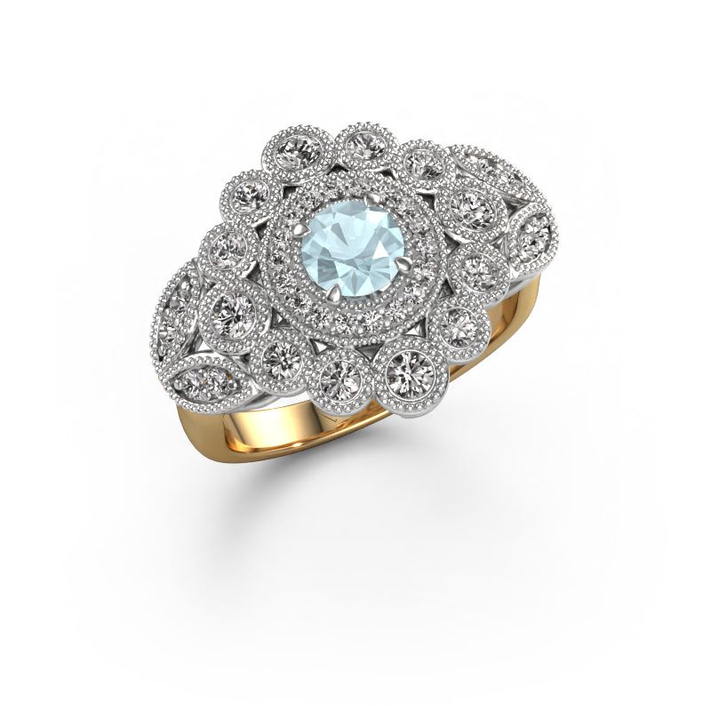 Ring Elia 585 gold aquamarine 5 mm