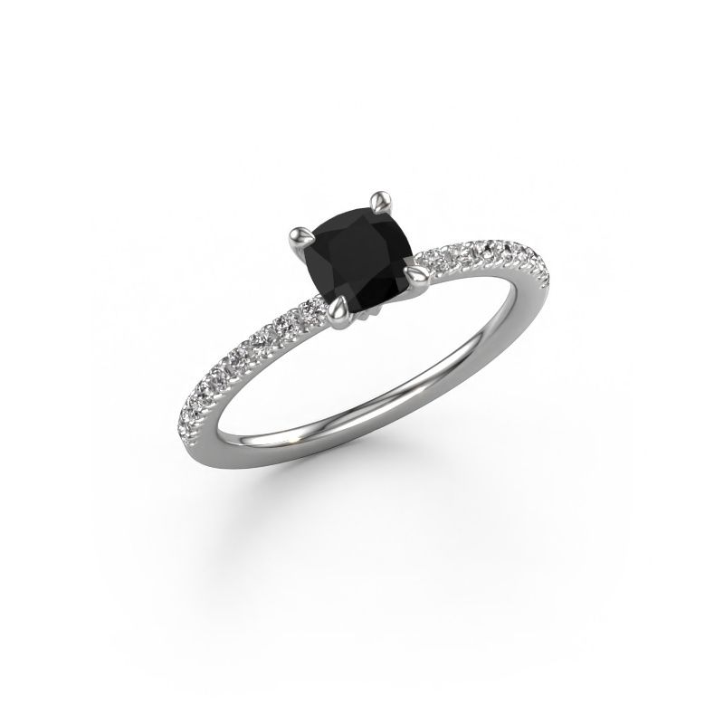 Verlobungsring Crystal CUS 2 950 Platin Schwarz Diamant 0.880 crt