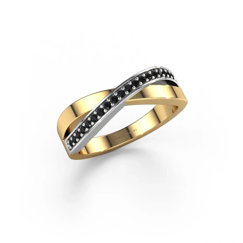 Ring Kaley 585 gold black diamond 0.17 crt