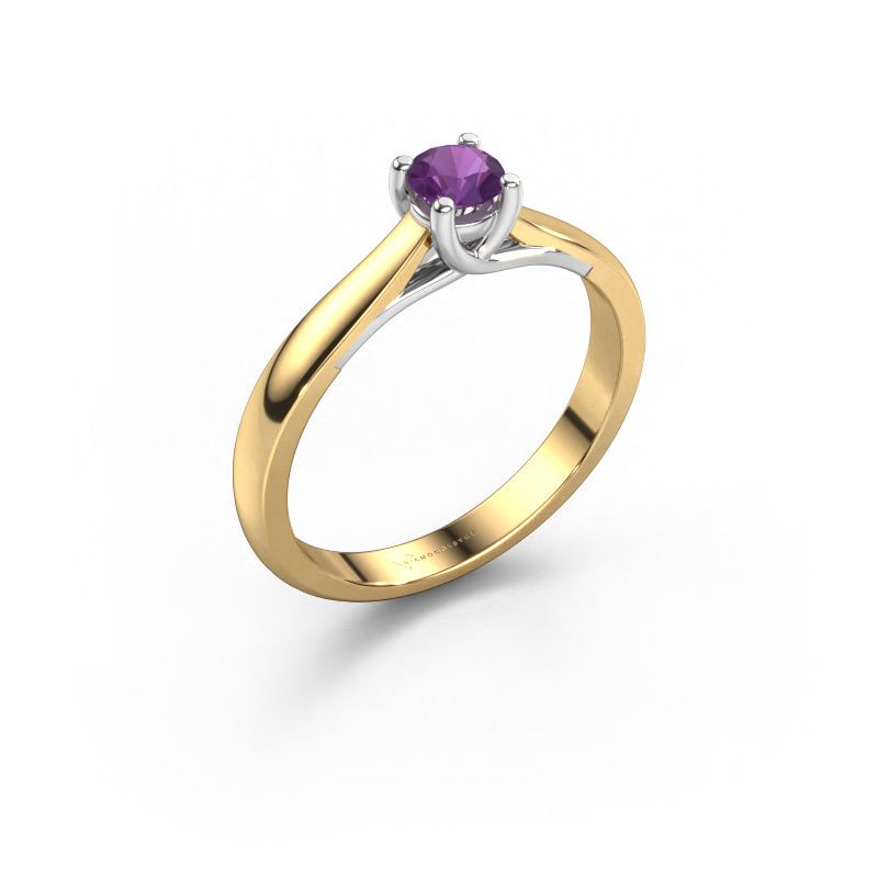Verlobungsring Mia 1 585 Gold Amethyst 4 mm