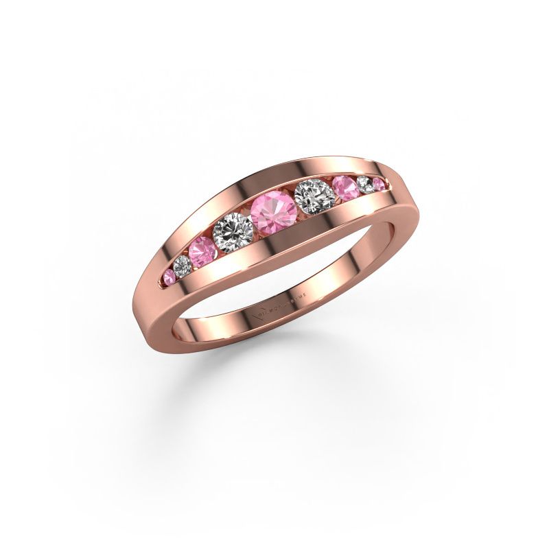 Ring Oneida 585 Roségold Pink Saphir 3 mm