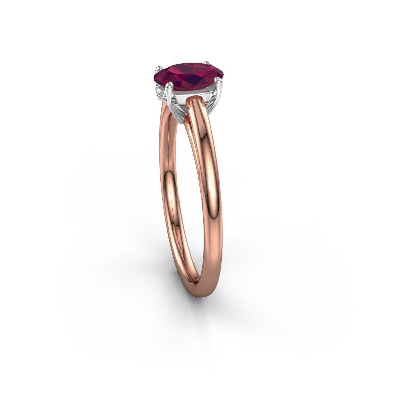 Bild von Verlobungsring haley ovl 1<br/>585 Roségold<br/>Rhodolit 7x5 mm