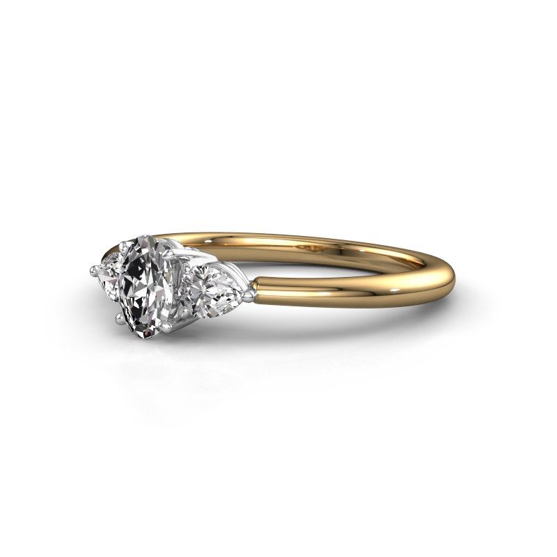 Afbeelding van Verlovingsring Chanou OVL 585 goud diamant 0.82 crt