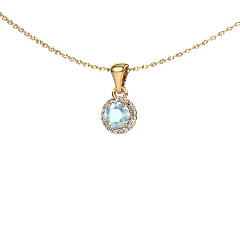Pendant Seline rnd 585 gold aquamarine 4.7 mm