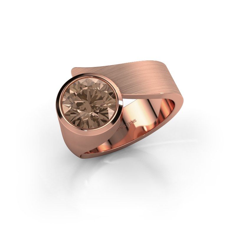 Afbeelding van Ring Nakia 585 rosé goud bruine diamant 2.00 crt