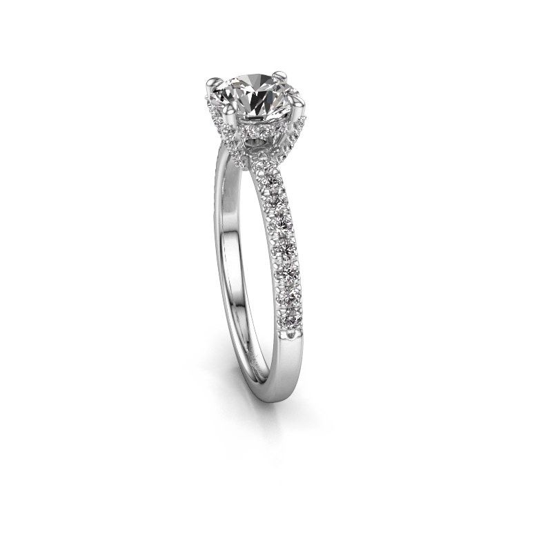 Image of Engagement ring saskia rnd 1<br/>585 white gold<br/>lab-grown diamond 1.364 crt