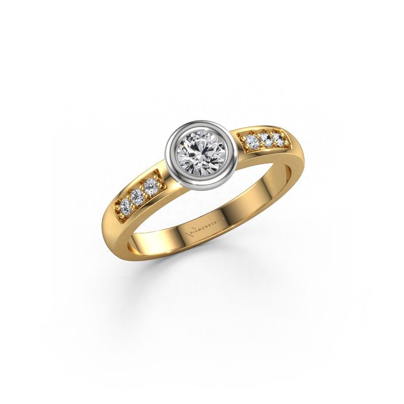 Engagement ring Lieke 585 gold lab grown diamond 0.39 crt