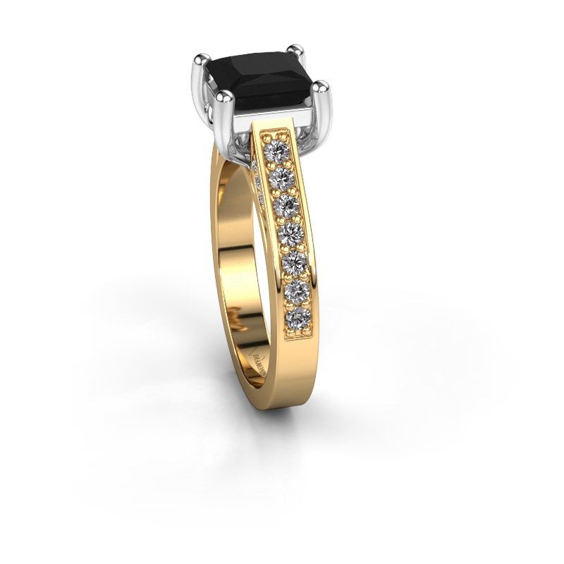 Afbeelding van Verlovings ring Feline<br/>585 goud<br/>Zwarte diamant 2.46 crt