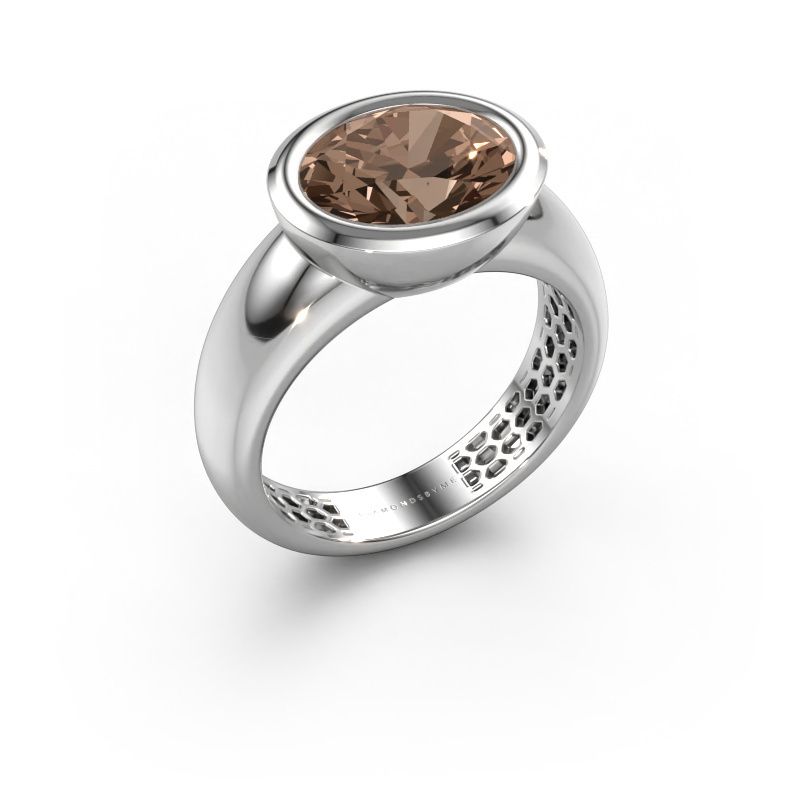 Ring Evelyne 585 witgoud bruine diamant 2.70 crt