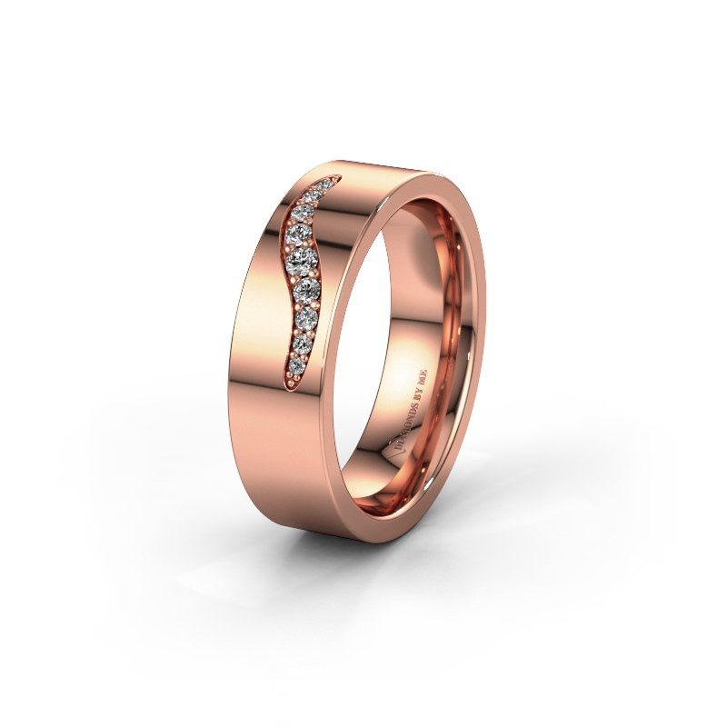 Image of Wedding ring WH2053L16BP<br/>585 rose gold ±6x2 mm<br/>Zirconia