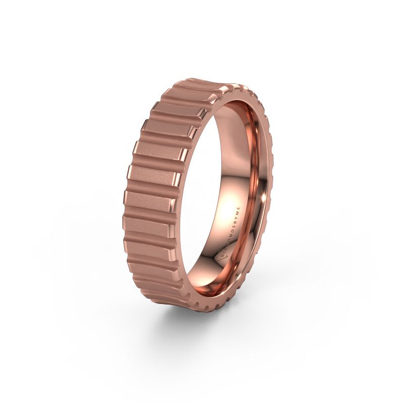 Trouwring WH0131M46B 585 rosé goud ±6x2 mm