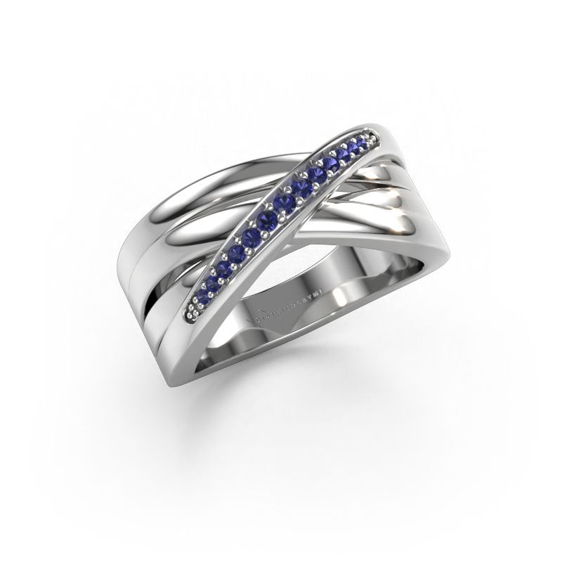 Ring Renna 2 585 white gold sapphire 1 mm