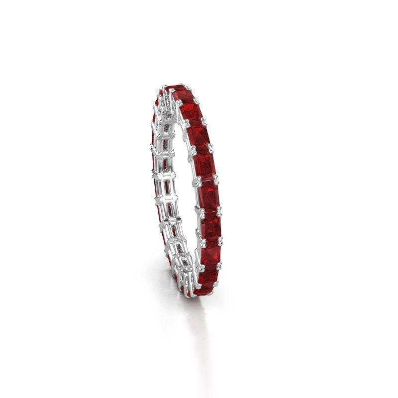 Bild von Vorsteckring vivienne eme 3x2<br/>585 Weißgold<br/>rubin 3x2 mm