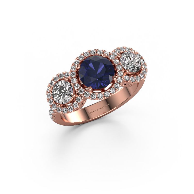 Ring Lacie 585 Roségold Saphir 6.5 mm