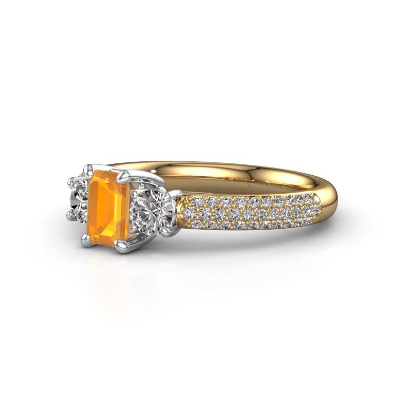 Image of Engagement Ring Marielle Eme<br/>585 gold<br/>Citrin 6x4 mm