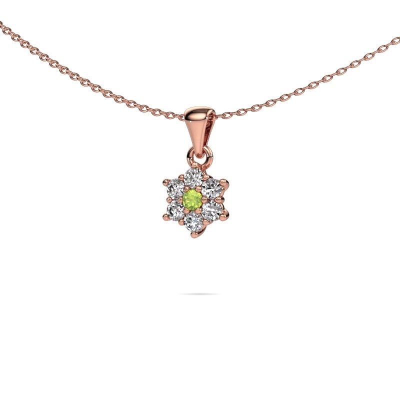 Anhänger Chantal 585 Roségold Peridot 2.4 mm