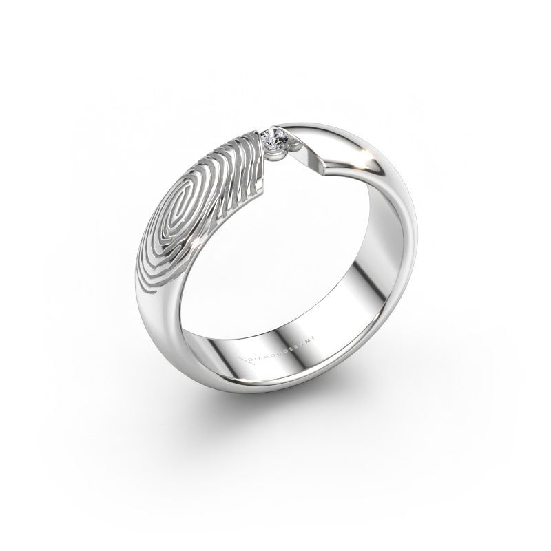 Wedding ring Leonila 585 white gold ±5 x 1.8 mm diamond