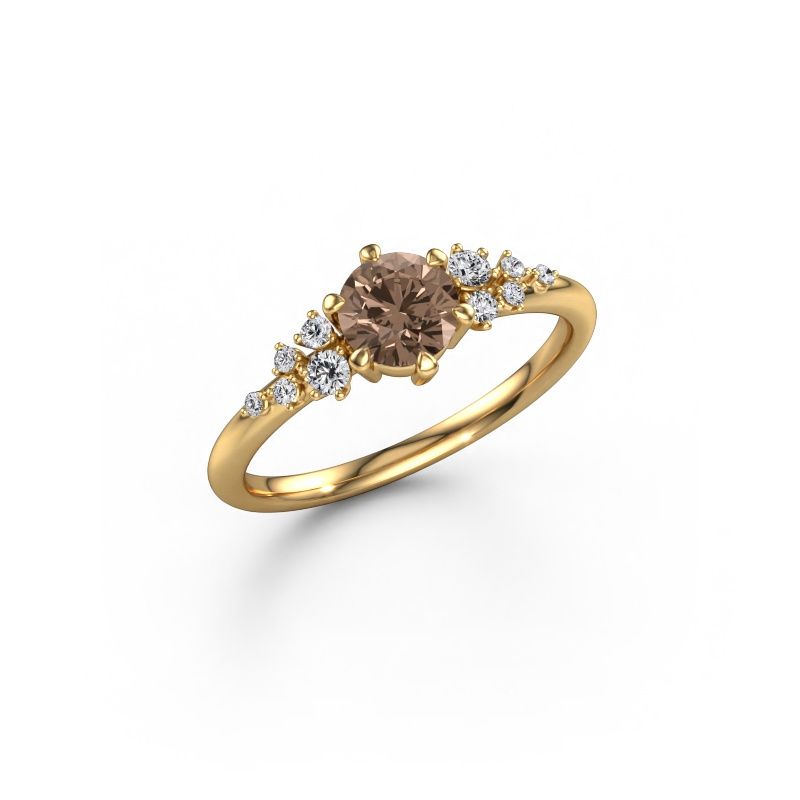 Ring Royce RND 585 gold brown diamond 0.783 crt