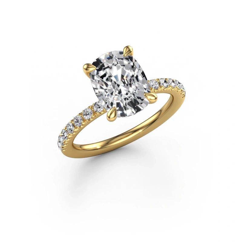 Engagement ring Crystal CSH 4 585 gold lab grown diamond 3.36 crt