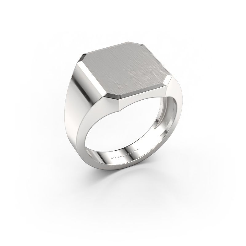 Signet ring Abel 3 light 585 white gold