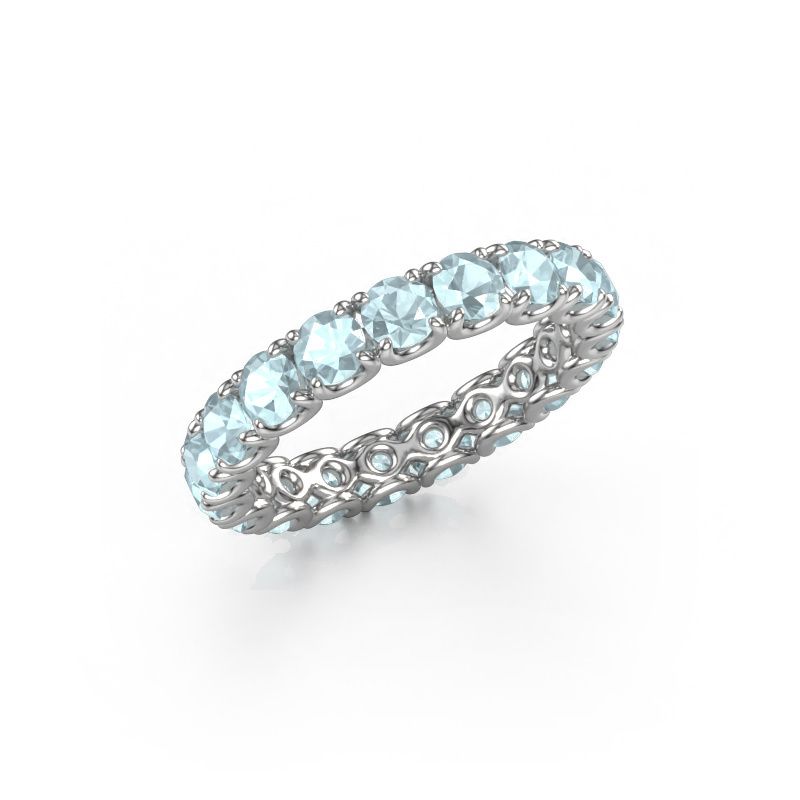 Aanschuifring Estee 3.4 585 witgoud aquamarijn 3.4 mm