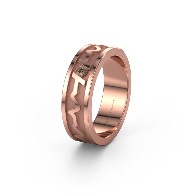 Trouwring Heartbeat 3 585 rosé goud ±6x1.8 mm