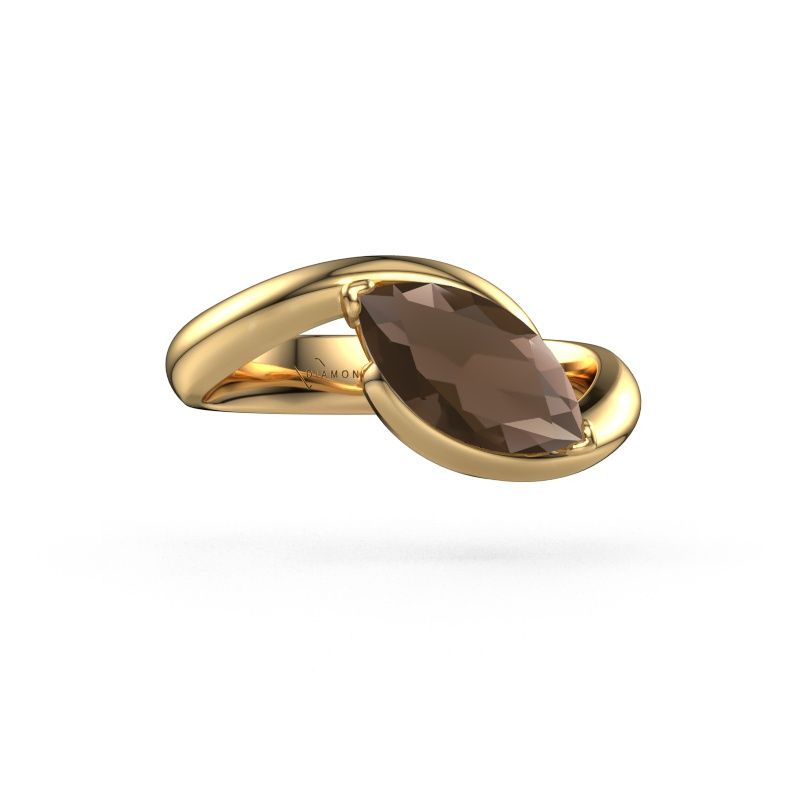 Verlobungsring Aida MRQ 585 Gold Rauchquarz 11x5.5 mm