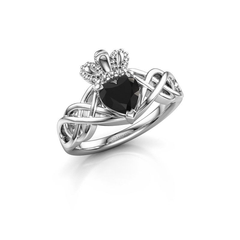 Afbeelding van Ring Lucie<br/>950 platina<br/>Zwarte diamant 1.05 crt