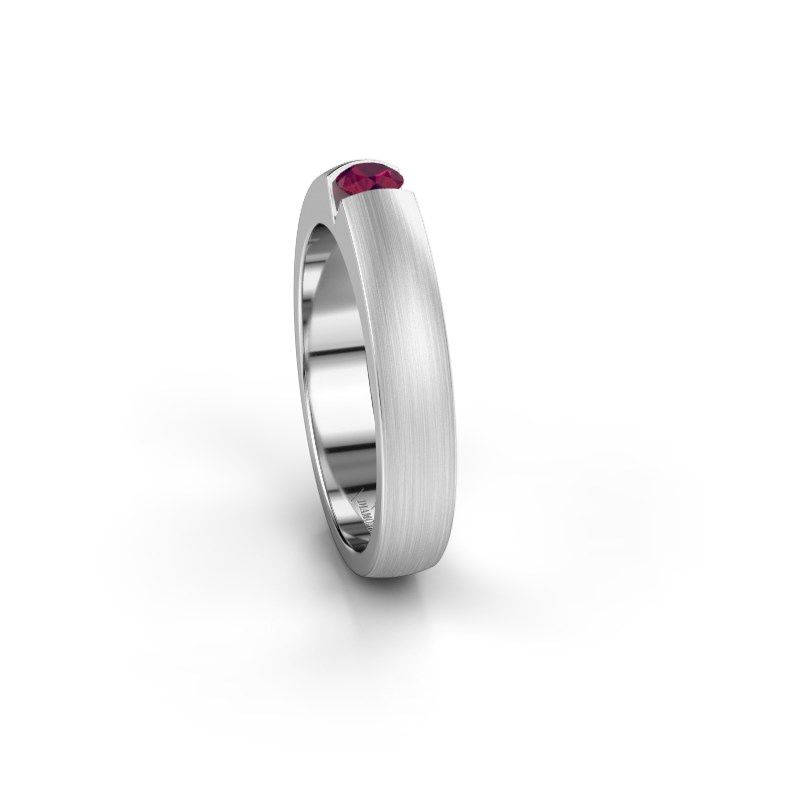 Image de Bague de fiançailles Theresia<br/>585 or blanc<br/>Rhodolite 3.4 mm