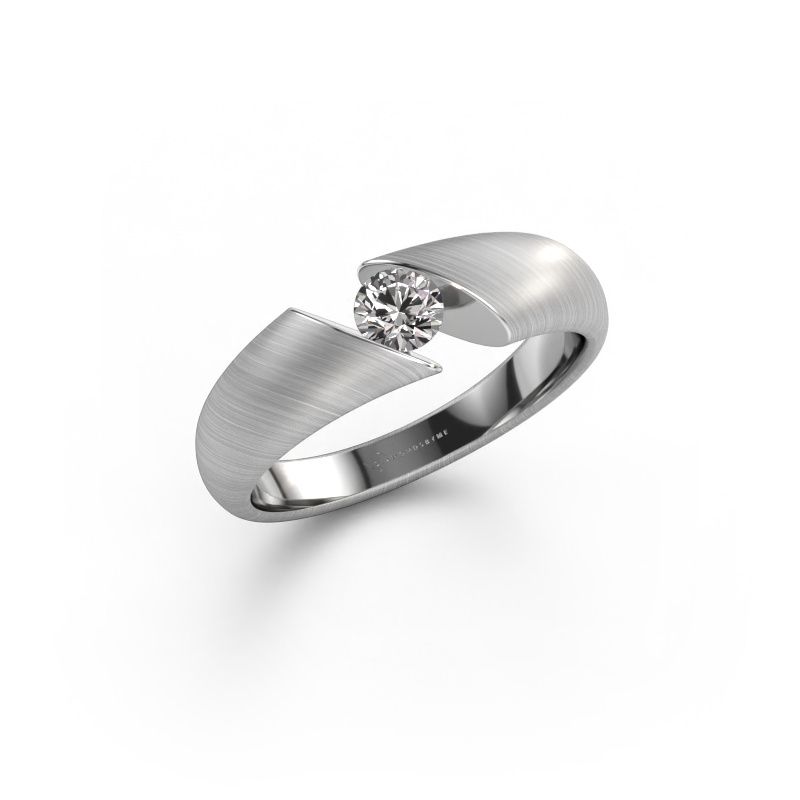 Verlobungsring Hojalien 1 585 Weißgold Zirkonia 4 mm