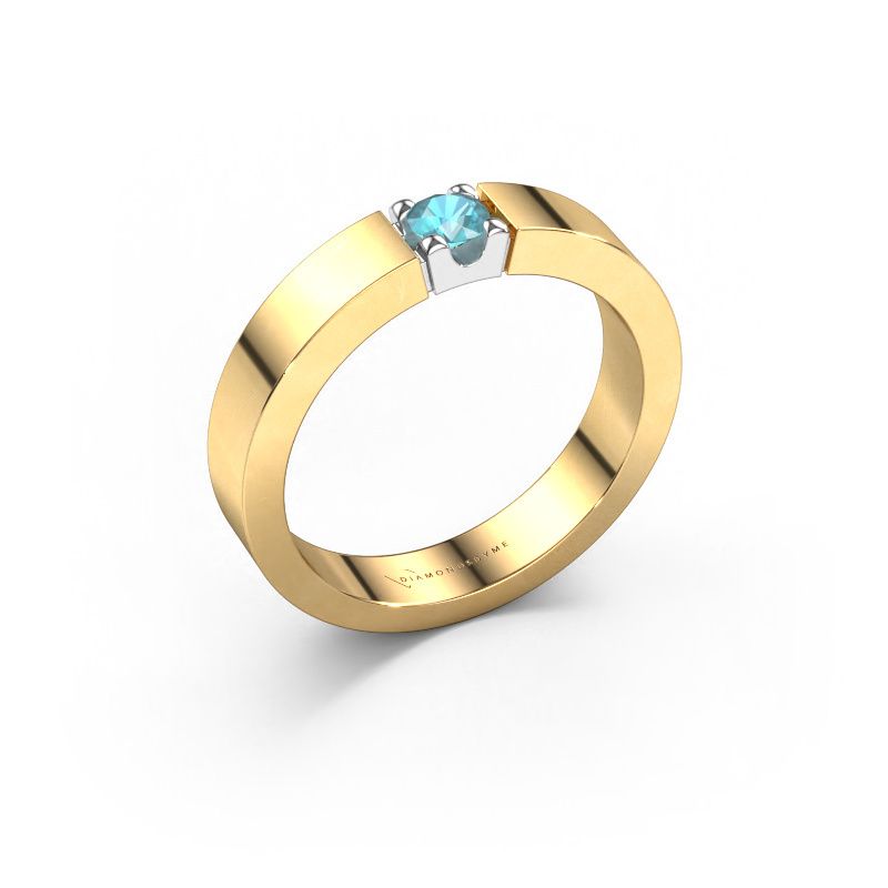 Ring Dana 1 585 gold blue topaz 3.7 mm