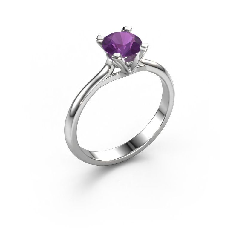 Engagement ring Isa 1 950 platinum amethyst 5.7 mm