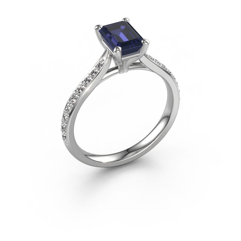 Engagement ring Mignon EME 2 950 platinum sapphire 7x5 mm
