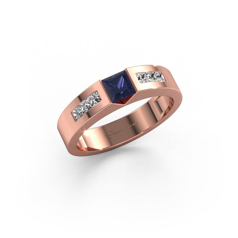 Engagement ring Arlena 2 585 rose gold sapphire 4 mm