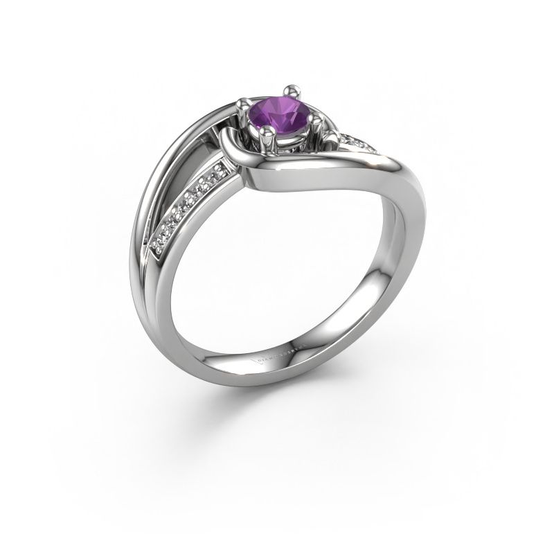 Ring Aylin 585 white gold amethyst 4 mm