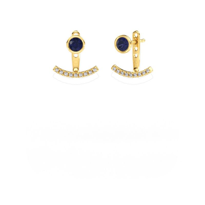 Ohrringe Rosetta 585 Gold Saphir 4 mm